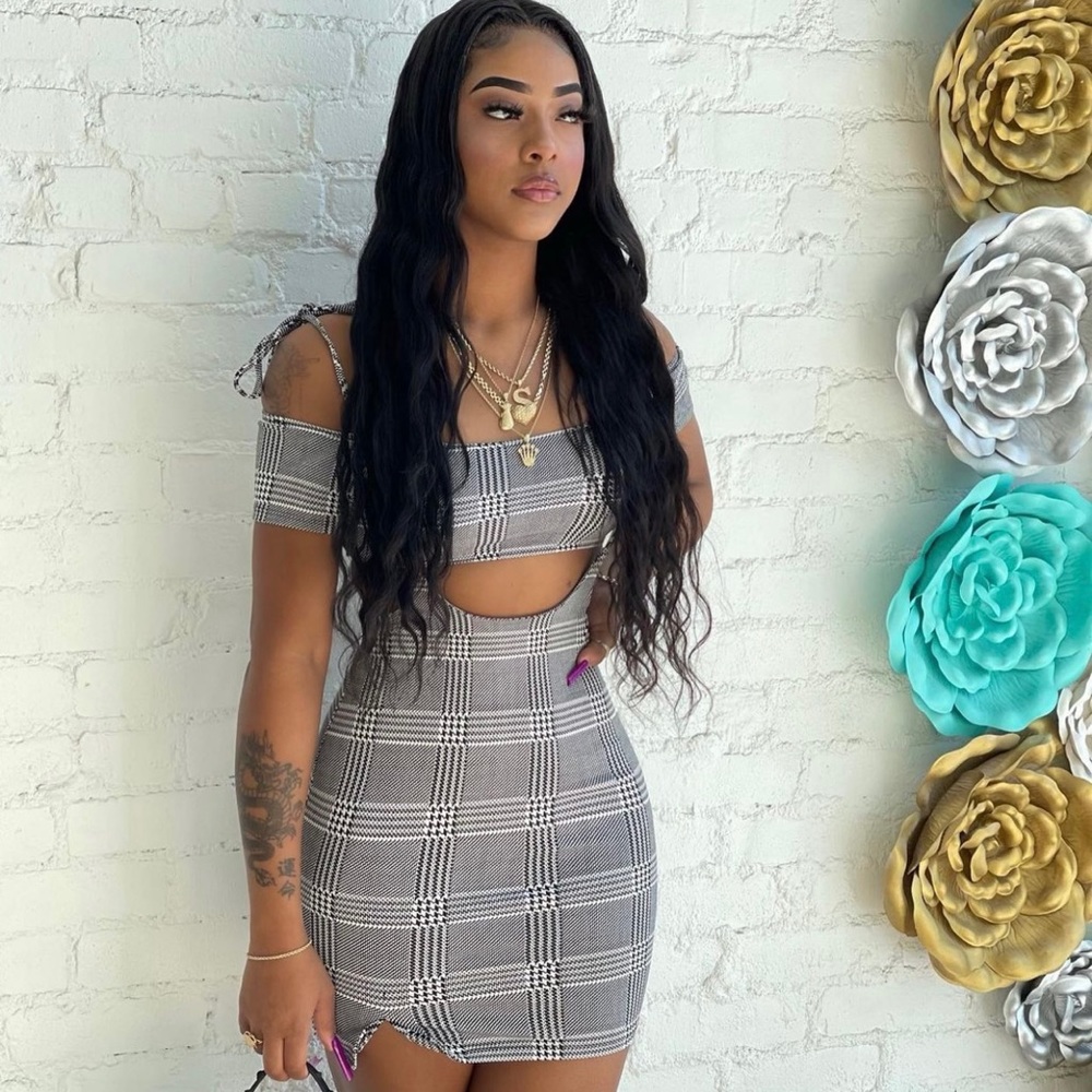 2 piece plaid set